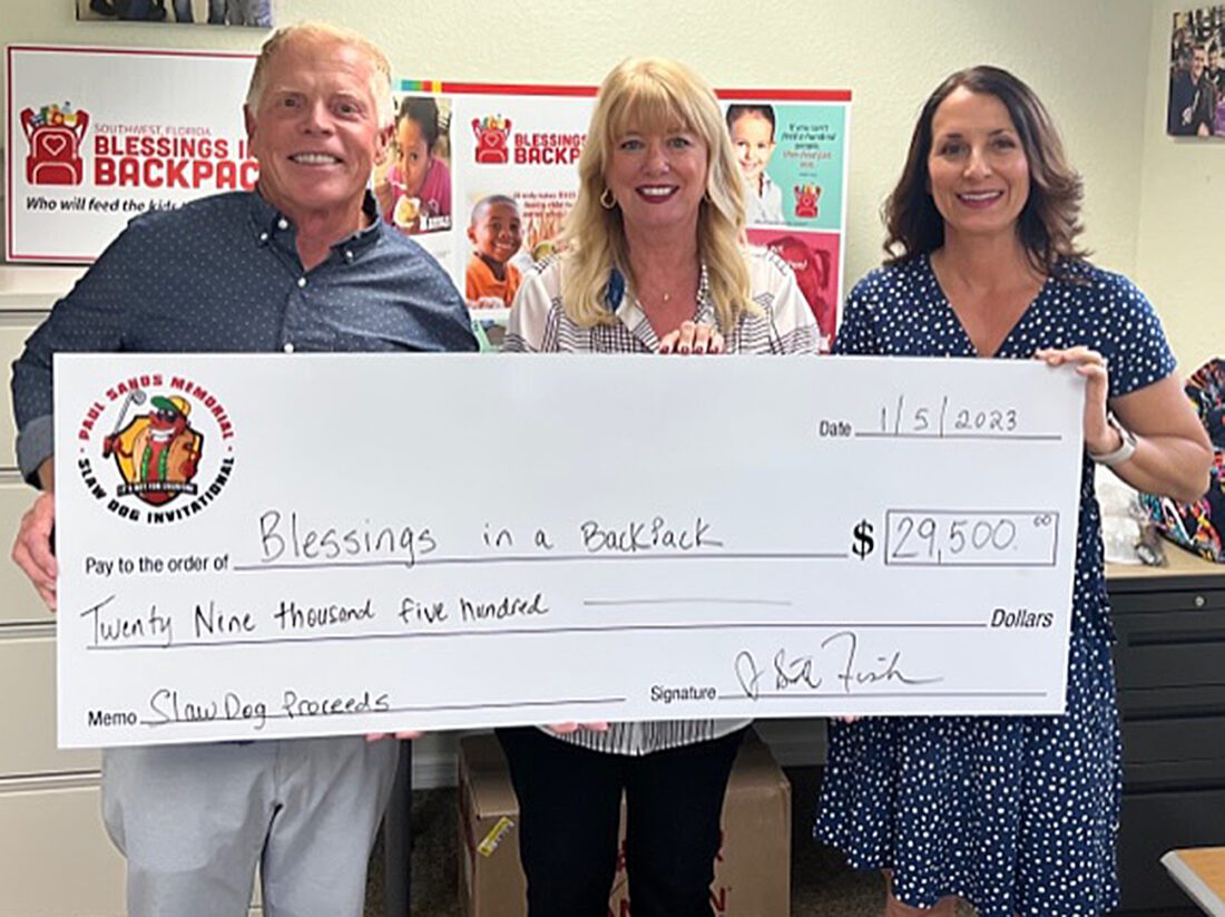 Scott Fischer Charities presents 29,500 to Blessings in a Backpack of